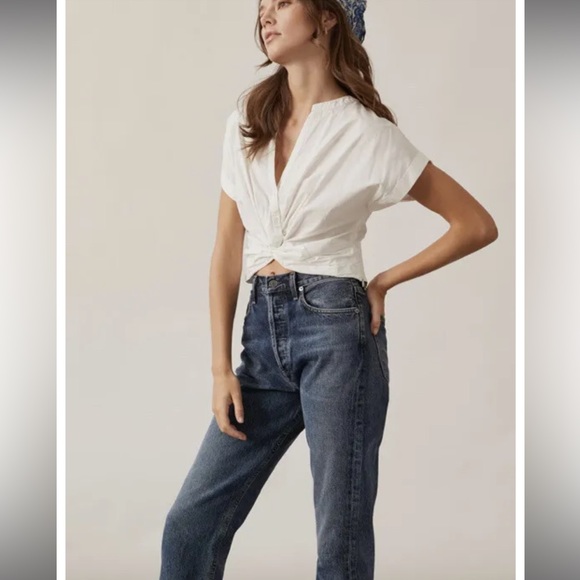 Anthropologie SUNDAY IN BROOKLYN Twist Front Blouse XS - Picture 1 of 5